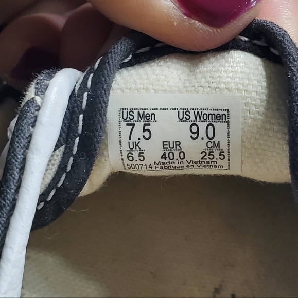 Vans Black and Cream Checkered Shoes - Picture 5 of 5